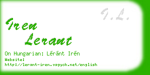 iren lerant business card